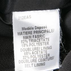 Pre Owned Paule Ka Black Contrast Neck Panel Detail Belted Dress M