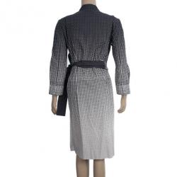 Pre Owned Paule Ka Black Polka Dot Wrap Dress S