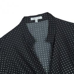Pre Owned Paule Ka Black Polka Dot Wrap Dress S