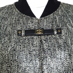 Paul ka Monochrome Tweed Glossy Finish Cape M