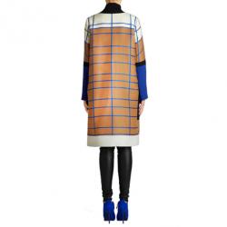 Peter Pilotto Colour-Block Printed Woolen Coat L