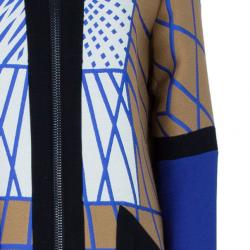 Peter Pilotto Colour-Block Printed Woolen Coat L