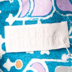 Pre Owned Peter Pilotto Graphic Print Compact Jersey Fitted Start Dress L