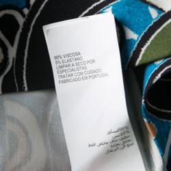 Pre Owned Peter Pilotto Graphic Print Compact Jersey Fitted Start Dress L