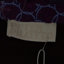 Pre Owned Peter Pilotto Shard Violet Printed Stretch Cotton Pencil Skirt M