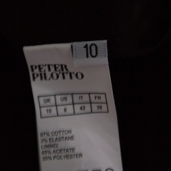 Pre Owned Peter Pilotto Shard Violet Printed Stretch Cotton Pencil Skirt M