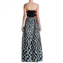 Pre Owned Peter Pilotto Freya Strapless Printed Dress M