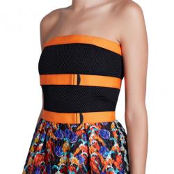 Pre Owned Peter Pilotto Freya Strapless Printed Dress M