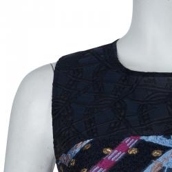 Peter Pilotto Multicolor Wave Jacquard Sleeveless Circuit Gown M