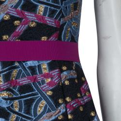 Peter Pilotto Multicolor Wave Jacquard Sleeveless Circuit Gown M