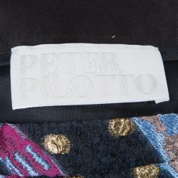 Pre Owned Peter Pilotto Multicolor Wave Jacquard High Low Hem Circuit Skirt S