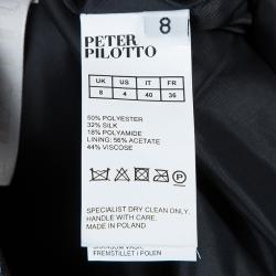 Pre Owned Peter Pilotto Multicolor Wave Jacquard High Low Hem Circuit Skirt S