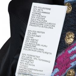 Pre Owned Peter Pilotto Multicolor Wave Jacquard High Low Hem Circuit Skirt S