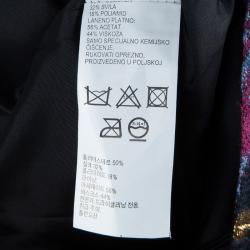 Pre Owned Peter Pilotto Multicolor Wave Jacquard High Low Hem Circuit Skirt S