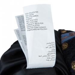 Pre Owned Peter Pilotto Multicolor Wave Jacquard High Low Hem Circuit Skirt S