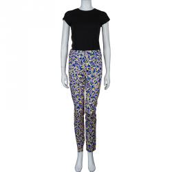 Pre Owned Peter Pilotto Multicolor Printed Cotton Trousers M