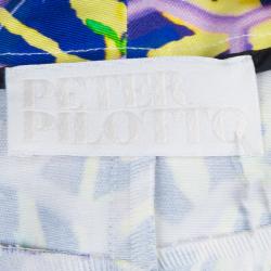 Pre Owned Peter Pilotto Multicolor Printed Cotton Trousers M