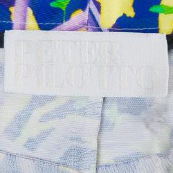 Pre Owned Peter Pilotto Multicolor Printed Cotton Trousers S