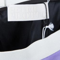 Pre Owned Peter Pilotto Burgundy Printed Wool Dress M