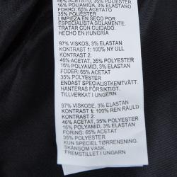 Pre Owned Peter Pilotto Burgundy Printed Wool Dress M