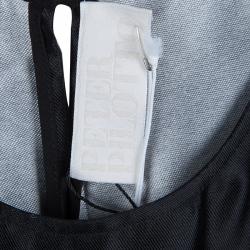 Pre Owned Peter Pilotto Black Abstract Print Mikado Silk Dress S