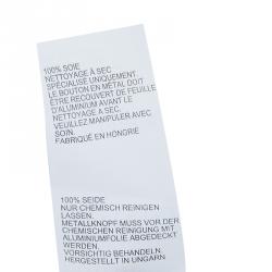 Pre Owned Peter Pilotto Black Abstract Print Mikado Silk Dress S