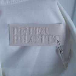 Pre Owned Peter Pilotto White Sleeveless Blouse M