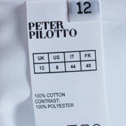 Pre Owned Peter Pilotto White Sleeveless Blouse M