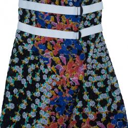 Pre Owned Peter Pilotto Beck Strapless Printed Dress M