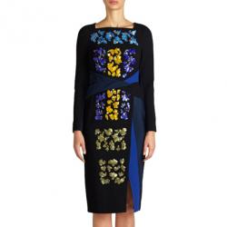 Pre Owned Peter Pilotto Codie Embellished Printed Dress L