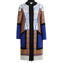 Peter Pilotto Colour-Block Printed Woolen Coat M