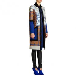 Peter Pilotto Colour-Block Printed Woolen Coat M