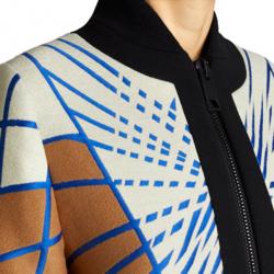 Peter Pilotto Colour-Block Printed Woolen Coat M