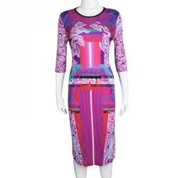 Pre Owned Peter Pilotto Multicolor Printed Jersey Dress L