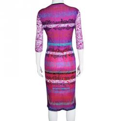 Pre Owned Peter Pilotto Multicolor Printed Jersey Dress L