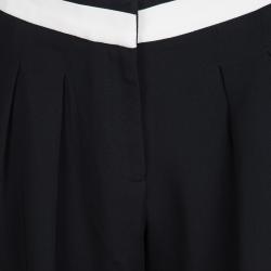 Pre Owned Peter Pilotto Monochrome Abstract Floral Print Straight Leg Pants M