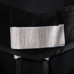 Pre Owned Peter Pilotto Monochrome Abstract Floral Print Straight Leg Pants M