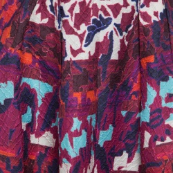 Peter Pilotto Multicolor Textured Water Orchid Print Emma Midi Skirt M