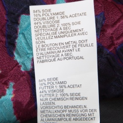 Peter Pilotto Multicolor Textured Water Orchid Print Emma Midi Skirt M