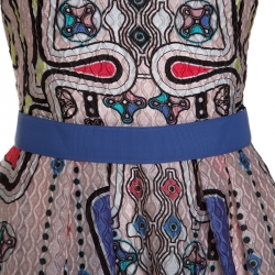 Pre Owned Peter Pilotto Multicolor Printed Patterned Crepe Sleeveless Dress S