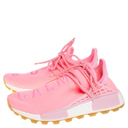 Pharrell Williams x Adidas Pink Knit Fabric HU NMD PRD Sneakers Size 40
