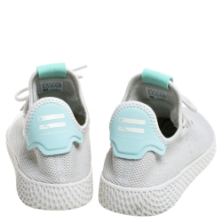 Pharrell Williams X adidas White/Green Tennis HU Low Top Sneakers Size 41.5