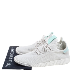 Pharrell Williams X adidas White/Green Tennis HU Low Top Sneakers Size 41.5