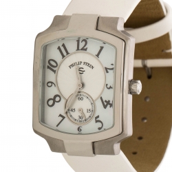 Philip Stein White Mother of Pearl Stainless Steel Signature Women's Wristwatch 27.60 mm