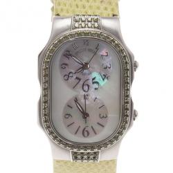 Philip Stein Mother of Pearl Stainless Steel Telsar  Women's Wristwatch 28MM