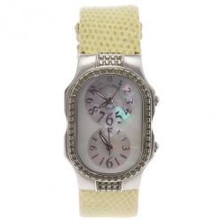 Philip Stein Mother of Pearl Stainless Steel Telsar  Women's Wristwatch 28MM