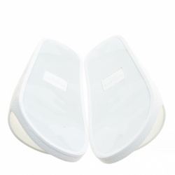 Pre Owned Philipp Plein White Croisette Gummy Pool Flat Slides Size 40