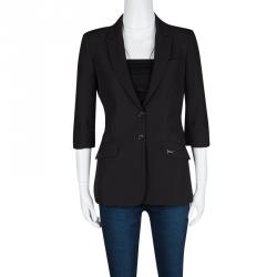 Philipp Plein Couture Black Skull Embellished Blazer S