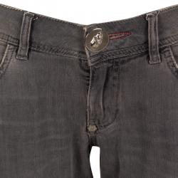Philipp Plein Grey Shadow Faded Effect Strawberry Cheesecake Slim Fit Jeans M