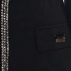 Pre Owned Philipp Plein Couture Black Wool Crystal Embellished Tailored Jacket S